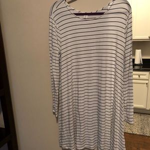 OLD NAVY Striped Long Sleeve Swing Dress